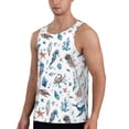 thumbnail image 2 of Fotbe Undersea Animals Pattern Men's Quick Dry Workout Tank Top Gym Muscle Tee Fitness Bodybuilding Sleeveless T Shirt Breathable Workout Shirt-Small, 2 of 9