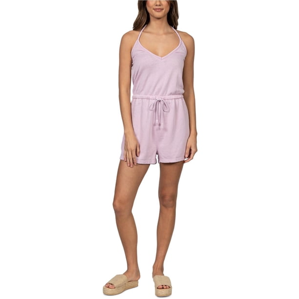 Hurley Womens Retro Romper Jumpsuit lavanda M