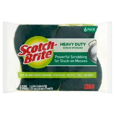 Scotch-Brite Sponges Scrub Heavy Duty Pack 6 Count Package May Vary