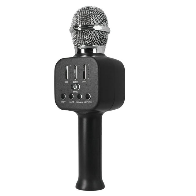 Microphone Karaoké, Machine à Microphone Karaoké Haut-Parleur pour Enfants pour Maison Noir, Rose