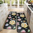 thumbnail image 4 of Kitchen Rugs Sets Of 2,Pioneer Flower Floral Print Pattern Anti Fatigue Kitchen Mat Rugs Non Slip Washable,Decorative Kitchen Floor Mats for Kitchen,Sink,Laundry,17"x47"+17"x47", 4 of 5