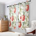 thumbnail image 2 of Yayeee Window Curtains Set of 2 for Living Room Light Filtering 63"x42", Beige Apple Pattern, 2 of 7
