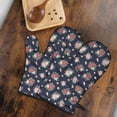 thumbnail image 5 of Pioneer Flower Floral Print Pattern Oven Mitt 2-Pack Set, Heat Resistant Kitchen Gloves, 7.7" X 12", 5 of 6