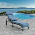 thumbnail image 3 of Crestlive Products Blue Outdoor Steel Chair Recliner Adjustable Chaise Lounge, 3 of 7