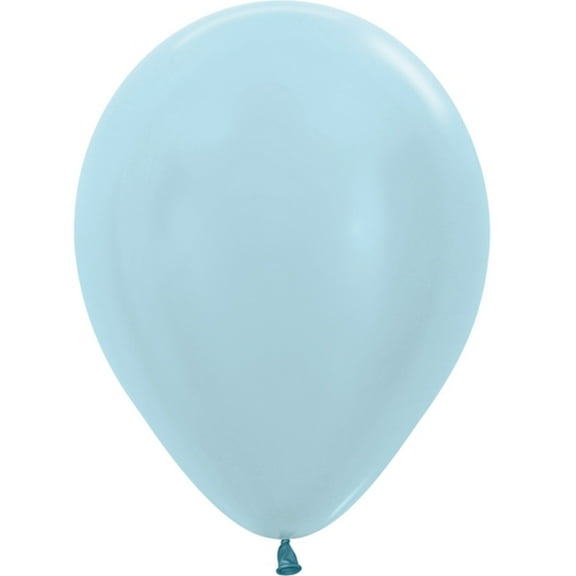 5 inch Sempertex Pearl Blue Latex Balloons (100 Pack) - Party Supplies Decorations