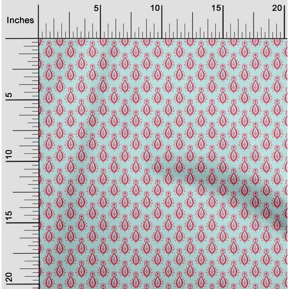 oneOone Cotton Poplin Fabric Floral Block Fabric Prints By Yard 56 Inch Wide