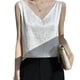 thumbnail image 5 of Top Mujer Qarigey camiseta cómoda elegante tirantes Verano Sexy ligero Blanco XXXL, 5 of 6