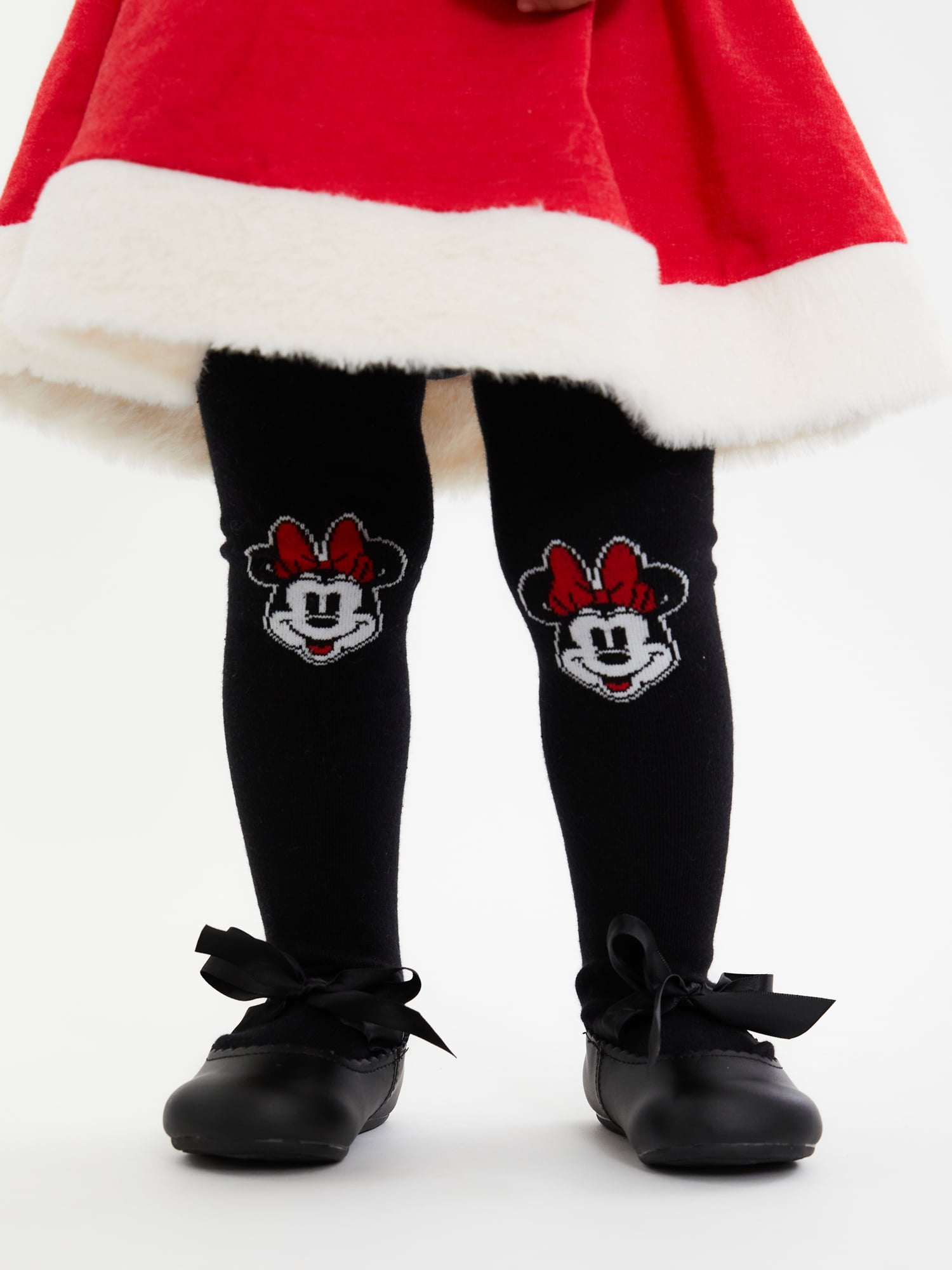 Disney Minnie Mouse Baby Girl Top, Pinafore and Tights Outfit Set, 3-Piece, Sizes 0/3-24 Months