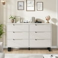 thumbnail image 3 of Accreate 47.2 Inch Freestanding Vertical Dresser Cabinet with 6 Drawer and Storage Wooden Closet Storage Chest for Living Room Hallway Entryway Bedroom, 3 of 7