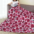 thumbnail image 6 of Pofeuu Rose Flowers Print Ultra-Soft Micro Fleece Blanket,for Bed Or Sofa,All Season Throw Blankets Flannel Blanket-80"x60", 6 of 7