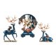 thumbnail image 2 of Estatuas de ciervos Pareja Figuras de renos Decorativas Sentadas De pie Ciervos nórdicos azul, 2 of 9