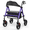 Purple, variant on Specared Folding Rollator Walker with 350lbs Heavy Duty, 16" Wide Seat 33"-41" Adjustable Height Lightweight Walkers with Wheels, Purple