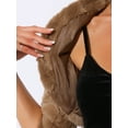 thumbnail image 5 of INSPIRE CHIC Women's Bolero Jacket Open Front Cropped Fluffy Faux Fur Shrug S Brown, 5 of 6