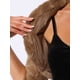 thumbnail image 5 of Chaqueta Bolero para Mujeres para Vestidos de Noche Boda Abierta Frontal Corto Esponjoso de Piel Sintética XL Marrón, 5 of 6