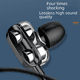 thumbnail image 4 of Auriculares intrauditivos con control de cable y bobina móvil dual de cuatro núcleos para Apple, Android, Huawei, OPPO, Xiaomi vivo, auriculares para teléfono móvil, 4 of 6