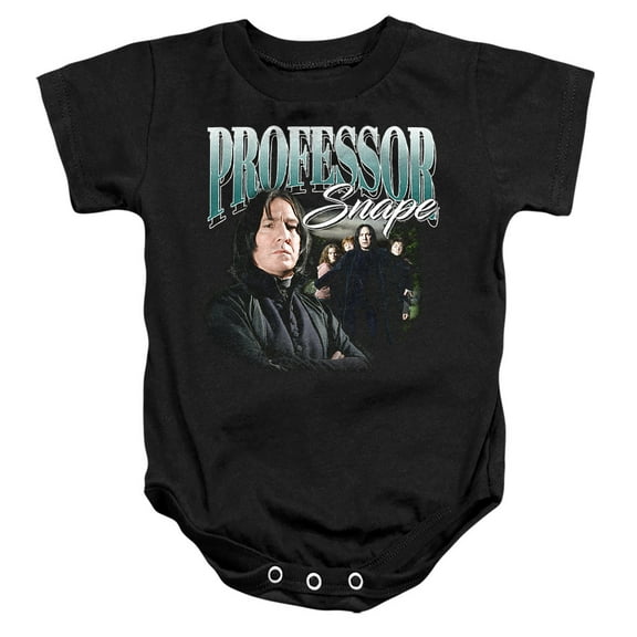 Harry Potter Professor Snape Homage Unisex Infant Snap Suit for Baby, Black, Large