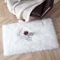 thumbnail image 2 of Arogan Fluffy Faux fur Area Carpet for Home Decor, 2' x 3' , White, 2 of 7
