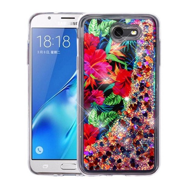 Samsung Galaxy J7 Sky Pro case by Insten Luxury Quicksand Glitter Liquid Floating Sparkle Bling