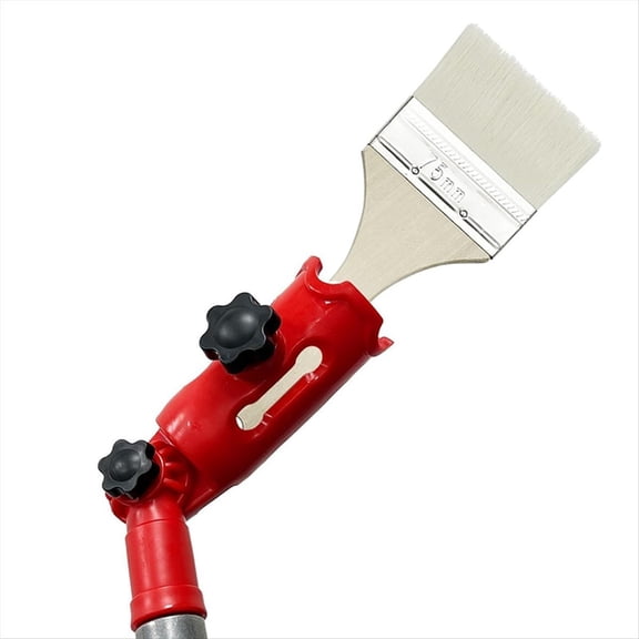 Multi-Angle Paint Brush Extender Red, Paint Edger Tool for High Ceilings, Extension Pole Attachment Holder,1 x Multi-Angle Paint Brush Extender,Red