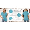 thumbnail image 4 of Rosvigor Womens Tops Short Sleeve Polo Shirts for Women V Neck Blouses Summer Tunics Shirts with Collar, 4 of 7