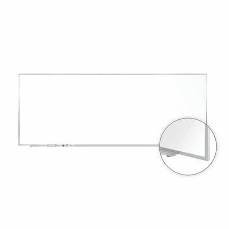 Ghent Centurion Markerboard M3-410-4 Ghent Magnetic Markerboard Painted Steel Whiteboard with Aluminum Frame, 4'H x 10'W ()