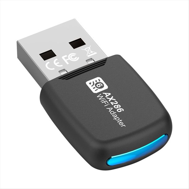 Tarjeta de Red USB WIFI 6 de 286 Mbps, Adaptador USB 802.11ax de 2,4 GHz, Controlador de Adaptador de LAN WiFi Gratuito para PC y Portátil