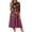 Hot Pink, variant on WTOBBY Women's Casual Round Neck Floral Print 3/4 Sleeve Midi Dress, Stylish Digital Pattern Dress with Comfort Fit for Everyday Elegance,Cyan L