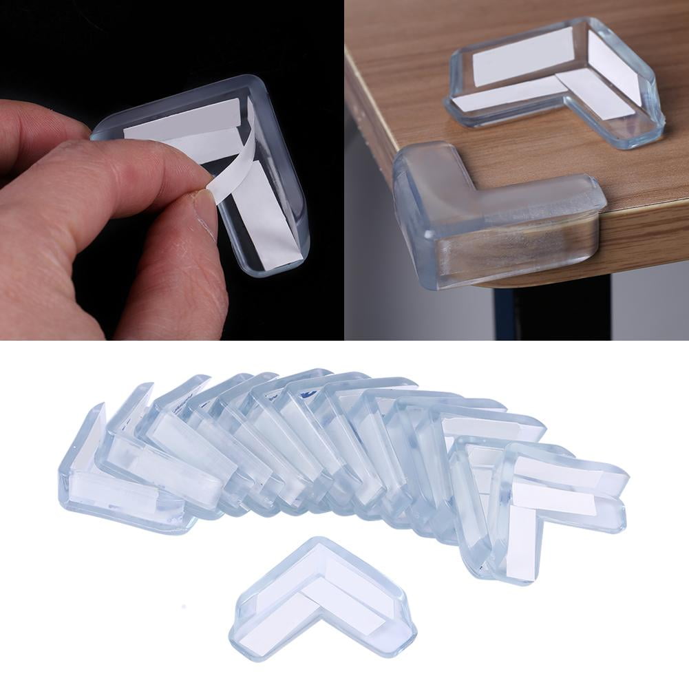 20pcs Plastic Soft Desk Table Corner Safety Pad Protector Cushion Anti-crash 