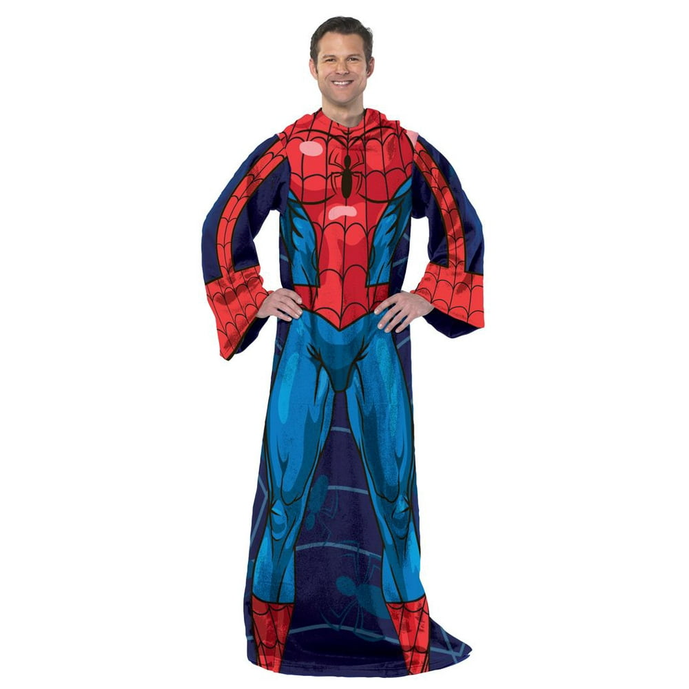 Adult Comfy Throws - Spider-Man - On Blue 71" New Blanket ...