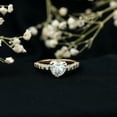 thumbnail image 5 of Rosec Jewels 2 Carat Heart Shaped Moissanite Engagement Ring with Side Stones (D-VS1 Quality, 8 mm) - Jewelry Box included, 18K Yellow Gold, US 4.50, 5 of 8