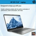thumbnail image 3 of HP Essential 255 G9 15.6" FHD Laptop, AMD Ryzen 5 5625U, 24GB RAM, 2TB SSD, Wi-Fi 6, Webcam, Bluetooth, Numeric Keypad, Windows 11 Home, Grey, 3 of 5