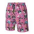 thumbnail image 5 of Kdxio Colorful Cute French Bulldog Pattern Mens Casual Shorts - Drawstring Summer Beach Sports Shorts for Men, 5 of 9