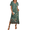 Green Printed PA171, variant on Maxi Sundresses for Women Summer Casual V Neck Boho Flowy Aline Short Sleeve Loose Floral Shift Dresses with Pocket Long Split Dress Beach Cover Up