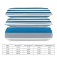thumbnail image 2 of 3 Pcs Soft Bedding Set, Includes 1 Duvet Cover with Zipper And 2 Pillow Shams,Gray Blue And White Stripes King(102"×90"), 2 of 8