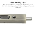 thumbnail image 3 of Slide Latch Lock, Aluminium Alloy Latch Sliding Door Lock With Screw Thickened Security Gate Latch For, 3 of 8