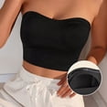 thumbnail image 4 of NKOOGH Supportive Strapless Bras for Women Push Up Wireless Bandeau Bra Non Slip Seamless Bras Comfortable Padded Bralette, 4 of 8