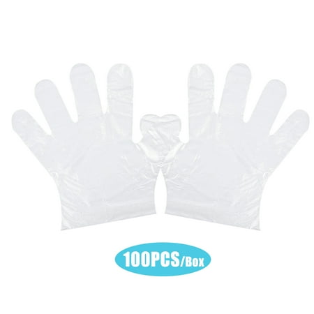 

Disposable PE Gloves Single Use Transparent Gloves Latex Free Food Prep Glove for Home Cleaning Restaurant Kitchen Catering Use 100PCS/Box