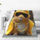 thumbnail image 1 of Fotbe Heavy Metal Style Guinea Pig Manta de Franela Acolchonada con Estampado, Súper Suave y Esponjosa, Extra Grande para Sofá, Cama, Uso Todo el Año-50"x40", 1 of 7