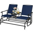 thumbnail image 2 of Costway 2 Person Outdoor Patio Double Glider Chair Loveseat Rocking Navy, 2 of 11