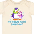 thumbnail image 4 of Inktastic My Great Aunt Loves Me Cute Penguins Girls Baby Bodysuit, 4 of 5