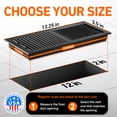 thumbnail image 4 of 2X12 Floor Vent Covers Floor Register with Mesh Cover Trap, Heat and Air, Walkable Metal Floor Vent for HVAC Duct, Contemporary, Matte Black, 4 of 7