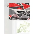 thumbnail image 6 of Valances for Windows Color Block Triangle Rod Pocket Cafe Window Treatments Valance Curtains for Kitchen Bathroom Laundry Basement Windows 54"x18", 6 of 9
