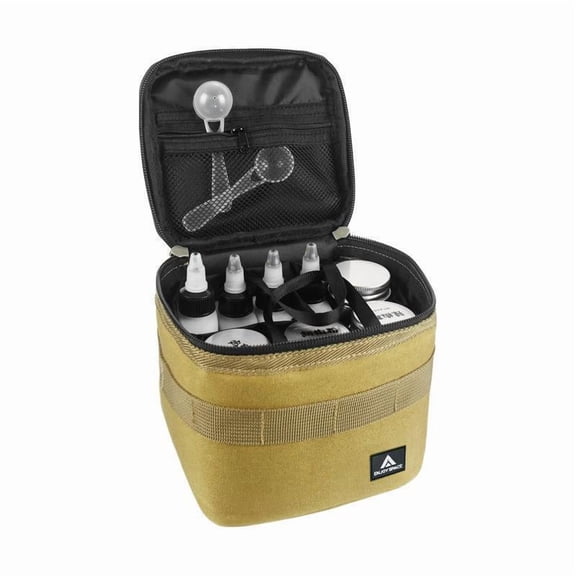 Camping Portable Spice Set with 9 Spice Containers Pepper & Salt Spice Shakers, Separable Storage Bag for Outdoor Travel Camping BBQ Picnic