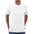 thumbnail image 3 of Iceglad Mens Distressed Henley Shirts Retro Short Sleeve Cotton Tee Shirts Casual Button Down Washed T-Shirts, 3 of 11