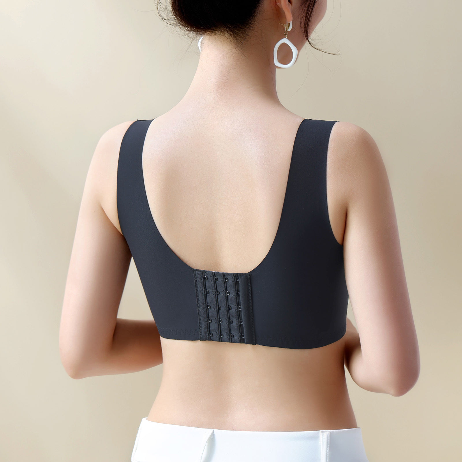 Aayomet Bras for Women Pack Underwear Plus Size Wireless Sports Bra Breast  Cover Cup Large Size Vest Bras (A, 40/90E)
