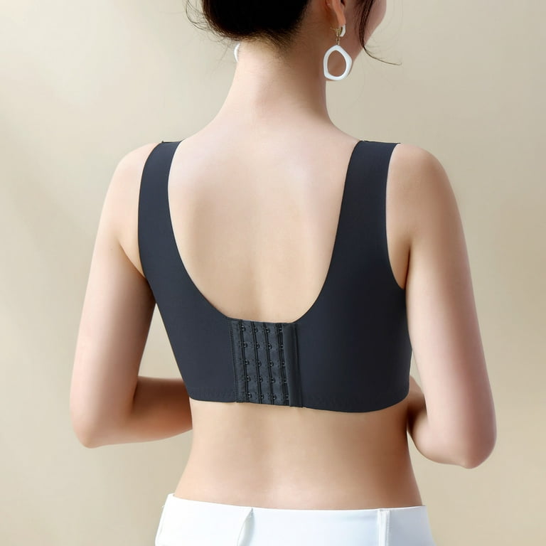 adviicd Push Up Sports Bras for Women Women's Bras Wireless Full Coverage  Plus Size Minimizer Non Padded Comfort Soft Bra Black Medium 