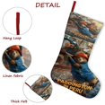 thumbnail image 5 of Paddington Tema: Calcetines de Navidad, fino lino blanco para colgar en escaleras y chimenea, decoración navideña para el hogar, regalo de Navidad. 54cm × 38cm, 5 of 5
