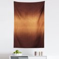 thumbnail image 1 of Checkered Tapestry, Grid Pattern with Vignette Effect Squares Abstract Mosaic Composition, Fabric Wall Hanging Decor for Bedroom Living Room Dorm, 5 Sizes, Dark Brown and Orange, by Ambesonne, 1 of 1