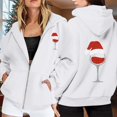 thumbnail image 2 of Womens Zip up Hoodie Christmas Funny Graphic Print Long Sleeve Jackets Xmas Holiday Funny Fall Winter Hooded Sweatshirts, 2 of 8