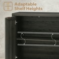 thumbnail image 6 of ARKANTOS Rattan Sideboard Buffet Cabinet with 2 Doors and 3 Drawers, Charcoal Oak, 6 of 7